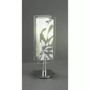 Table Lamp Euphoria 1 Bulb E27, polished chrome/white opal glass