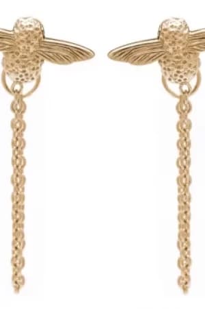 Ladies Olivia Burton Gold Plated Sterling Silver Moulded Bee Chain Earrings OBJ16AME04