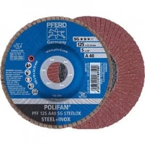 PFERD 67604125 POLIFAN-serrated washer PFF 125 A 40 SG STEELOX Diameter 125mm 10 pc(s)