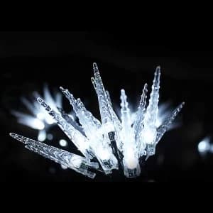 Robert Dyas 15 Battery Operated Static LED Icicle Indoor Lights - Bright White