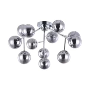 Dallas Semi Flush Ceiling Lamp Chrome, 12 Light, G9