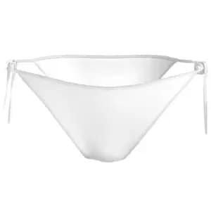 Calvin Klein String Side Tie Cheeky Bikini Bottoms - White