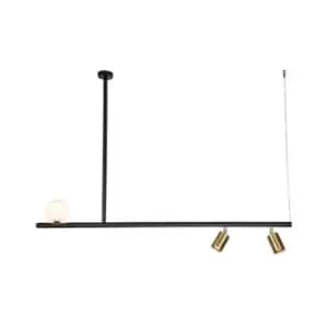 Larissa Lighting - Larissa Neapoli Ceiling Pendant Bar 3 Light Black-Brass