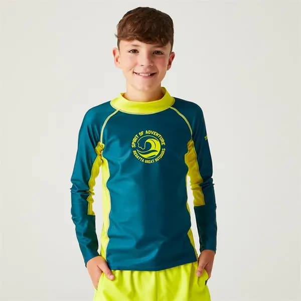 Regatta Hoku II Swimsuit - Moroccan Blue/Citon Lime C11-C12yrs
