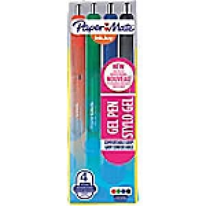 Paper Mate Inkjoy Gel Pen Medium 0.7mm Assorted Pack of 4
