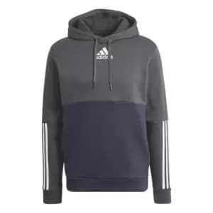 adidas Colour Block Hoodie Mens - Grey