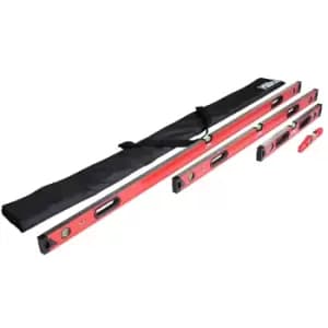 Hilka 4 Piece Torpedo Level Set - 24 / 48 / 72-Inch