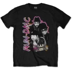 Run DMC - Hollis Queens Homage Unisex Large T-Shirt - Black