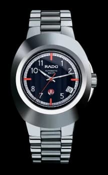 Rado New Original Automatic Mens watch - Water-resistant 10 bar (100 m), Hardmetal, black