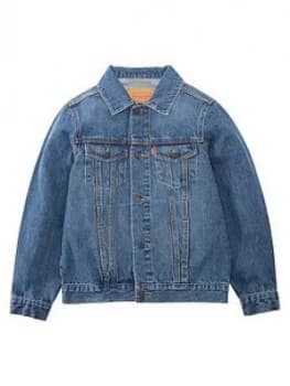Levis Boys Denim Trucker Jacket - Mid Wash