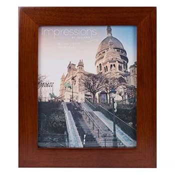 8" x 10" - Impressions Flat Edge Walnut Finish Photo Frame