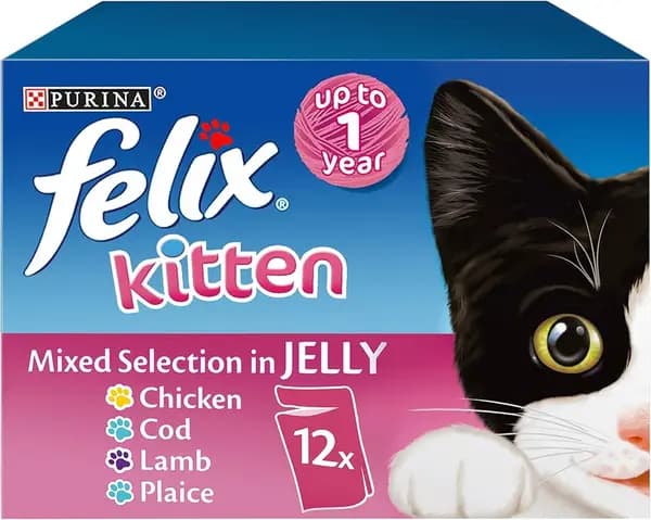 Purina Felix Kitten Mixed in Jelly Cat Food 12 x 100g