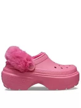 Crocs Stomp Lined Clog - Hyper Pink, Size 4, Women