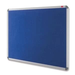 Nobo EuroPlus 600 x 900mm Noticeboard with Blue Felt Surface Aluminium Frame and Fixing Kit
