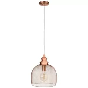 Straiton Dome Pendant Ceiling Light Copper - Eglo