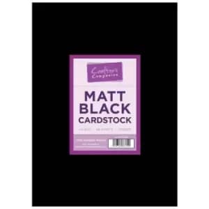 Crafter's Companion A4 Cardstock Matt Black 40 Sheets
