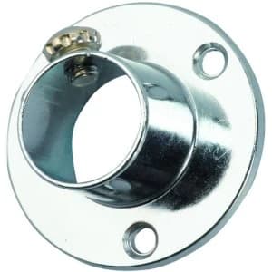 Wickes Interior Wardrobe Rail Retaining Socket - 19mm Chrome Pack of 2