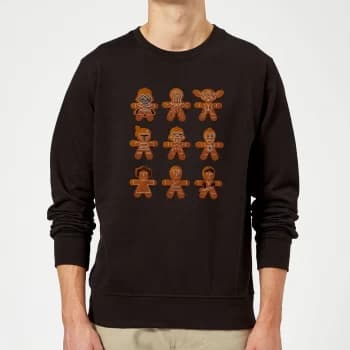 Star Wars Gingerbread Characters Black Christmas Sweatshirt - XL - Black