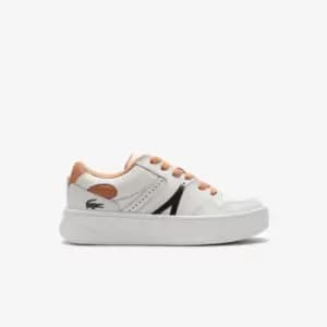 Womens Lacoste L005 Leather Trainers Size 3.5 UK White / Tan