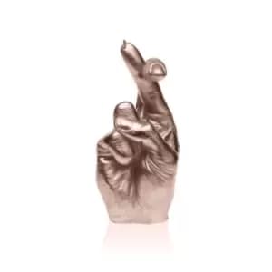 Hand CRS Fingers Crossed Candle – Rose Gold