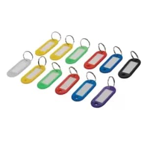 Silverline Assorted Coloured Key ID Tags 12pk - 12pk