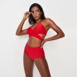 Missguided Waisted Bikini Bottoms Mix Match - Red