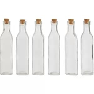 Glass Bottles 6pc Juice Bottles Storage Miniature Glass Bottles Durable Glass Milk Bottles With Cork Lid Glass Milk Bottles With Lid 17 x 12 x 23