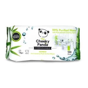 The Cheeky Panda Biodegradable Bamboo Antibacterial Multi Surface Wipes