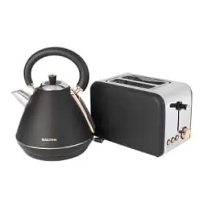 Salter 2 Slice Toaster & 1.7L Pyramid Kettle Bundle Combo-3646