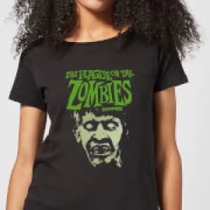Hammer Horror Plague Of The Zombies Portrait Womens T-Shirt - Black - 3XL