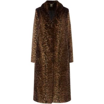 Biba Leopard faux fur coat - Multi-Coloured