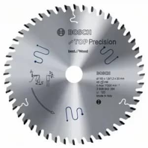 Bosch Accessories Top Precision 2608642384 Circular saw blade 165 x 20 x 1.8mm Number of cogs: 48