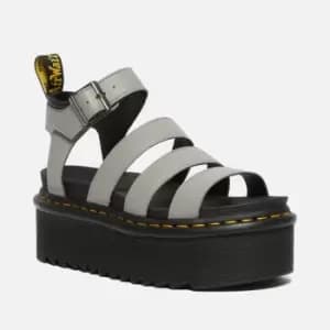 Dr. Martens Blaire Leather Flatform Sandals - UK 5