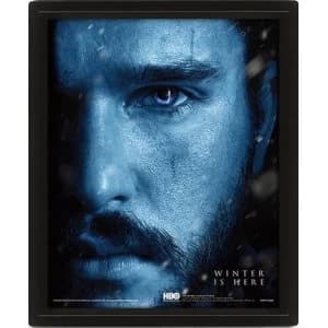 Game Of Thrones - John Snow vs. Night King Framed 3D Print