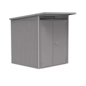 Biohort AvantGarde Metal Double Door Garden Shed 5ft9 x 7ft2 A1- Metallic Quartz Grey