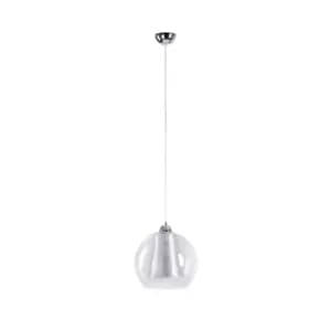 Kula Dome Pendant Ceiling Light Silver, 30cm, 1x E27
