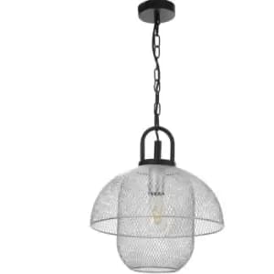 Onli Zair Dome Pendant Ceiling Light, Silver Net Shade