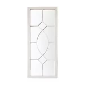 Gallery Interiors Clapham Outdoor Mirror in White