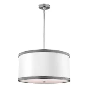 Elstead Pave 3 Light Pendant Polished Nickel