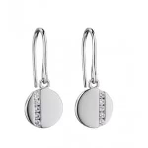 Tiny Cubic Zirconia Baguettes Silver Earrings E5648C