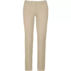 Kariban Womens/Ladies Chino Trousers (10 UK) (Beige)