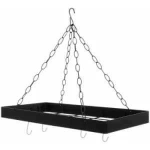 Premier Housewares - Matt Black Rectangular Ceiling Rack