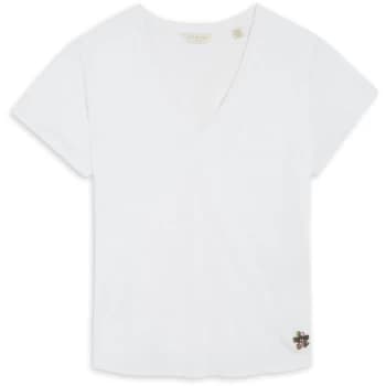 Ted Baker Lovage Easy Fit V Neck Tshirt - WHITE