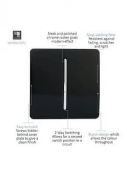 Trendiswitch 1 Gang 2 Way 10 Amp Switch Std Black