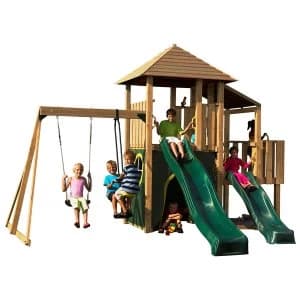 Plum Bison Childrens Large Wooden Climbing Frame