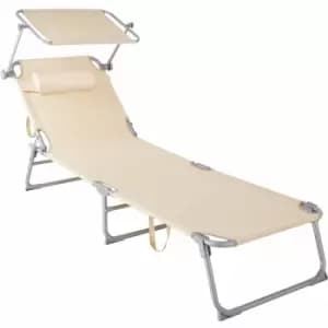 Tectake Sun Lounger Chloe Cream