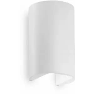 White apollo 2-light wall light