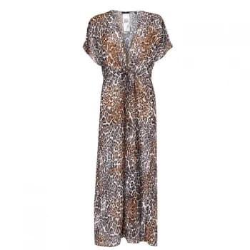 Guess Leopard Maxi Kaftan - Brown P1H6