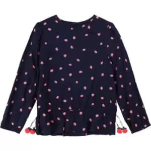 Billieblush Girls Blue printed blouse - Blue