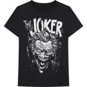 DC Comics - Joker Face Unisex Large T-Shirt - Black